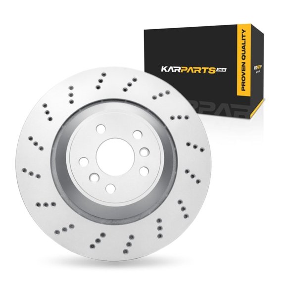 KarParts360 For BMW X3/X4 2020 21 22 23 24 2025 Brake Rotor | Coated | 22.4 Millimeters / 0.88 Inches Discard Thickness | 370 Millimeters / 14.57 Inches Outside Diameter