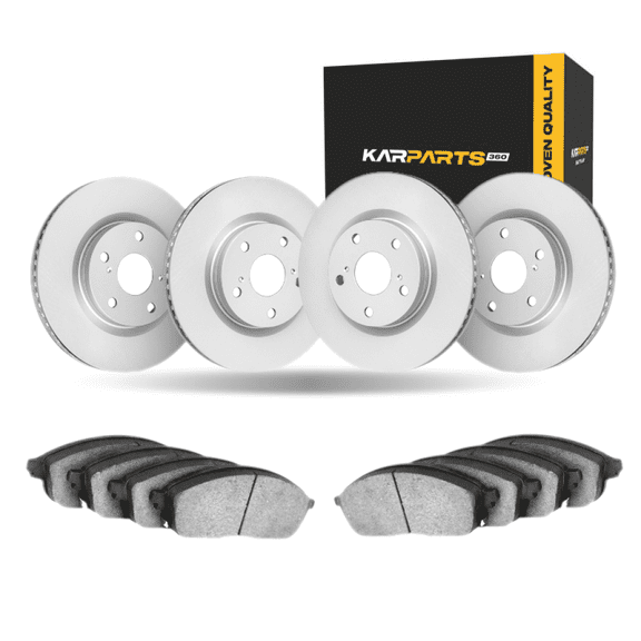 KarParts360 For BMW X3/X4 2020 21 22 23 24 2025 Brake Set Front And Rear | Cast Iron | Performance / Racing Driving Style | Plain Rotor Style | 1-Piece Rotor Construction