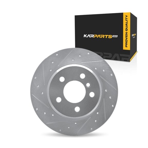 KarParts360 For BMW X5 2000-2006 Brake Rotor Rear, Driver Side | Silver | 12.76 Inches Outside Diameter | 0.41 Inches Discard Thickness | 2.95 Inches Center Hole Diameter