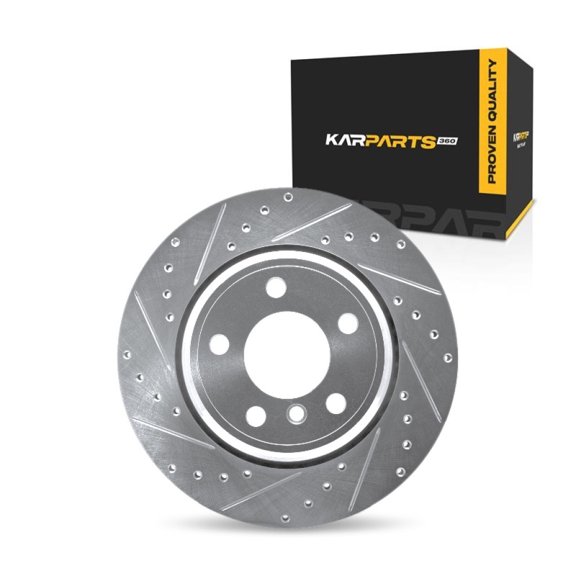 KarParts360 For BMW X5 2000-2006 Brake Rotor Rear, Driver Side | Silver | 12.76 Inches Outside Diameter | 0.72 Inches Discard Thickness | 2.95 Inches Center Hole Diameter