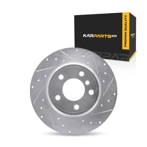 KarParts360 For BMW X5 2000-2006 Brake Rotor Rear, Passenger Side | Silver | 12.76 Inches Outside Diameter | 0.41 Inches Discard Thickness | 2.95 Inches Center Hole Diameter