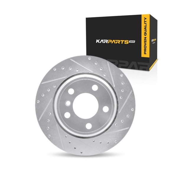KarParts360 For BMW X5 2000-2006 Brake Rotor Rear, Passenger Side | Silver | 12.76 Inches Outside Diameter | 0.72 Inches Discard Thickness | 2.95 Inches Center Hole Diameter