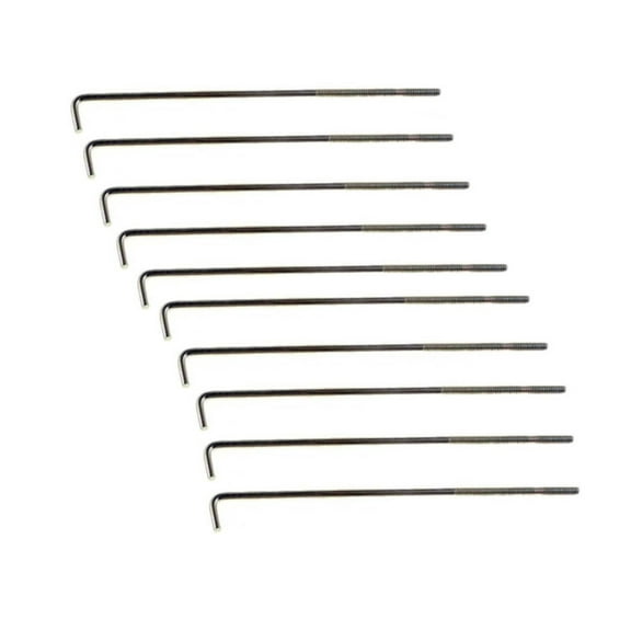 KarParts360 Battery Hold Down Bolt | Steel | Silver Color | Coarse Thread Type | 0.25 Inches Thread Diameter | Nut Included