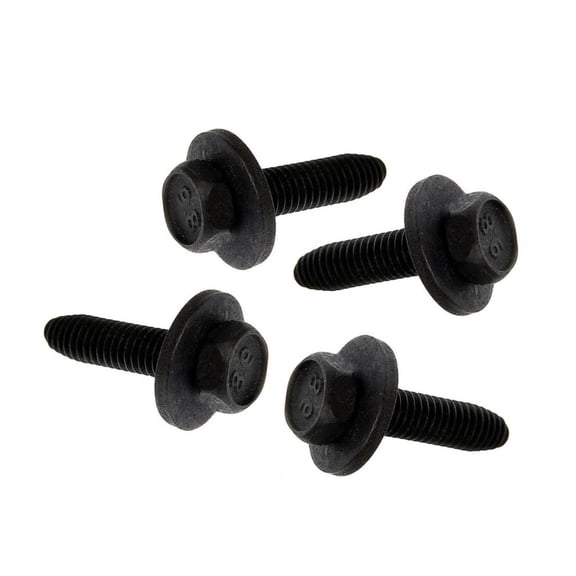 KarParts360 Body Bolts | Steel | Black | Hex Head Drive | Medium Thread | M6; M6.3 Fastener Hole Size | 10 Millimeters Head Tool Size