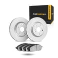 thumbnail image 1 of KarParts360 Brake Set Front | Plain Style Rotor | Performance / Racing Driving Style, 1 of 4