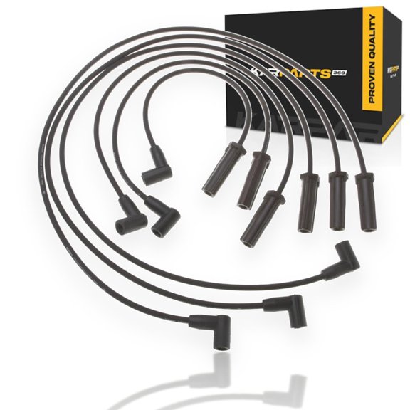 KarParts360 For Buick Park Avenue/LeSabre 1999-2005 Spark Plug Wire | Fiberglass Reinforced Latex Graphite Core | Solid Boot | Gold Classification | Snap Lock Distributor Coil End Terminal