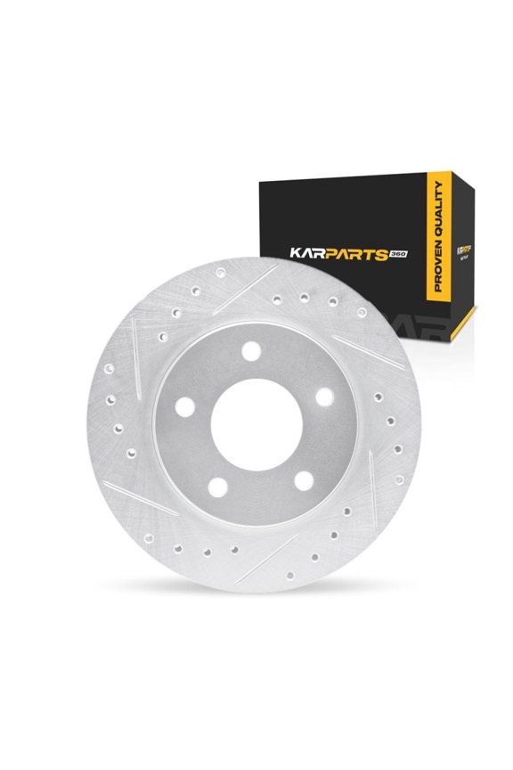 For Buick Regal 1990 91 92 93 94 1995 Brake Rotor Front, Driver Side | Cast Iron | Vented | Silver Finish | 24.7 Millimeters/0.97 Inches Discard Thickness | 5 Stud/Lug Hole