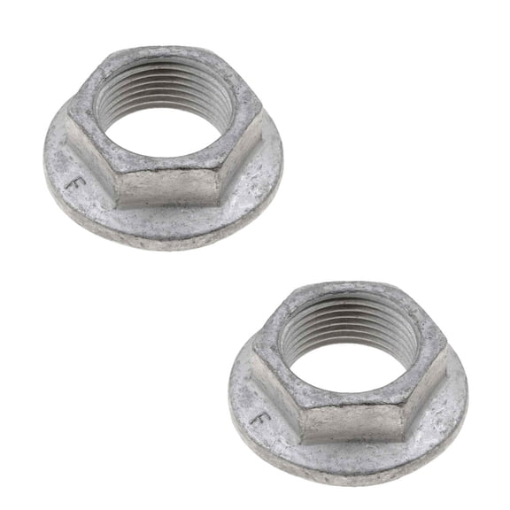 KarParts360 For Buick Rendezvous 2002 03 04 05 06 2007 Spindle Nuts | 2 Pieces | Steel Material | Fine Thread Type | 6 Point | M27-2.0 Thread Size | Replacement For 10257766, 10277361