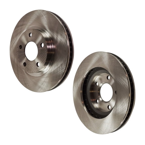 KarParts360 For Buick Riviera 1997 1998 1999 Brake Discs Front | Pair | Cast Iron | Natural | Plain Surface | 11.92 Inches Diameter | Vented | With 5 Lugs | Replacement For 18021015
