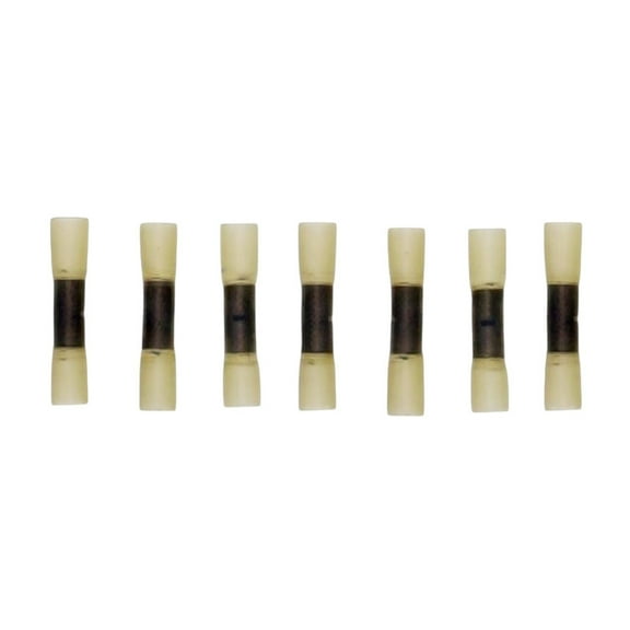 KarParts360 Butt Connector | Copper | Yellow, Silver | Butt Splice Connector Type | 2 End Quantity | Insulated Coating