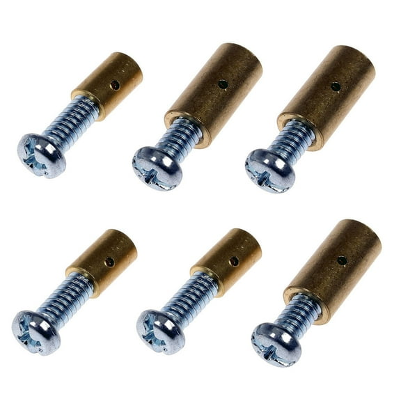 KarParts360 Cable Stop Assortment | 6 Pieces | Steel And Brass Material | Silver Finish | Threaded Lock Type
