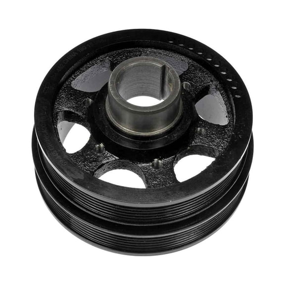 KarParts360 For Cadillac ATS 2013 14 15 16 17 2018 Harmonic Balancer Assembly | Cast Iron | Black | Serpentine Drive Belt | Keyway Type | 94.8MM Depth | Replacement For 12572097, 12584746