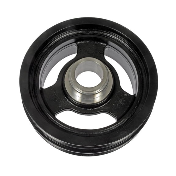 KarParts360 For Cadillac CTS 2006 2007 Harmonic Balancer | Black Color | Serpentine Drive Belt Type | 1 Mounting Hole | Degree Markings Included | Replacement For 12583637, 12598307