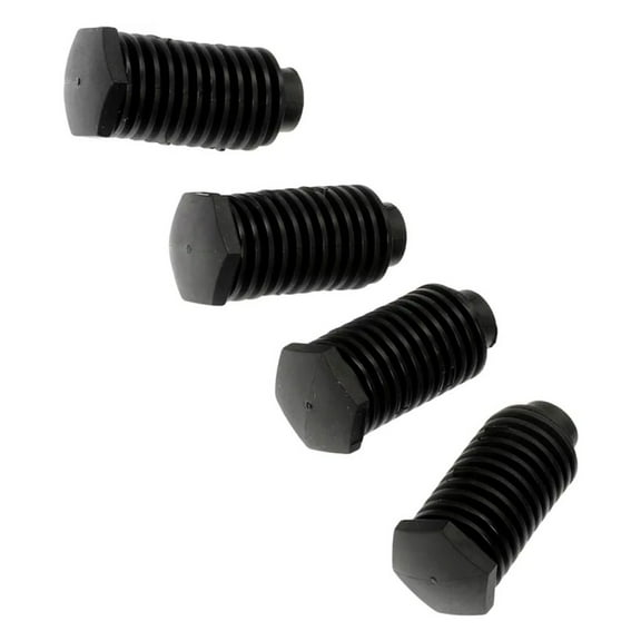 KarParts360 For Cadillac DeVille 1999 Hood Bumpers | Plastic | Coarse Thread Type | Screw-On Attachment | Black Head Color | 0.953 Inches Head Diameter