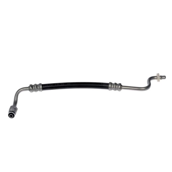 KarParts360 For Cadillac DeVille 2004 2005 Transmission Oil Cooler Pressure Line Black; Silver | Metal; Rubber Hose | Male Threads End 1 Type Molded Assembly Hose | 0.303 Inches End 1 Inside Diameter