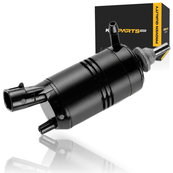 KarParts360 For Cadillac Eldorado/DeVille 1990 91 92 93 94 1995 Windshield Washer Pump | Gold Classification | Black | Electrical | Male and Blade Terminal