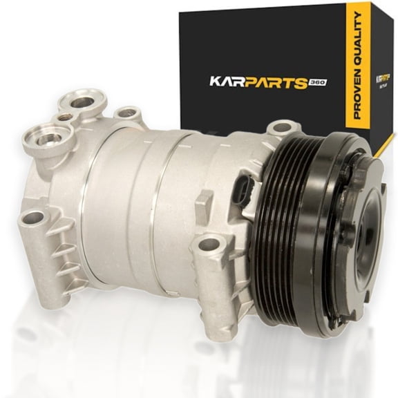 KarParts360 For Cadillac Escalade 1999 2000 A/C Compressor | Gold Classification | HT6 Compressor | Tangent Mount Mounting | Oval Connector | 19188299