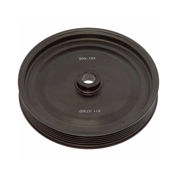 KarParts360 For Cadillac Seville 1993-2004 Power Steering Pump Pulley | Steel | Serpentine Belt Type | Black Color | Press-Fit Mount Type | 6 Groove | Replacement For 12558529