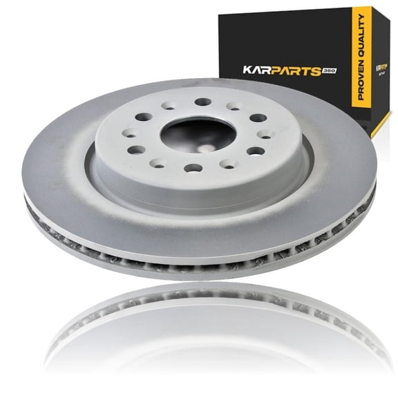 KarParts360 For Cadillac XT6 2020 21 22 23 24 2025 Brake Disc Rear | Cast Iron | Painted Rotor | Vented | Plain Rotor Style | 119.99 mm (4.724 in.) Bolt Circle | 6 Lug Holes