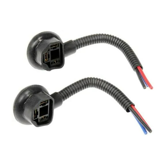 KarParts360 For Chevy Astro 2001 2002 Headlight Socket | Plastic; Brass; Rubber Terminal | Black Connector | Female Connector | T Shaped Connector | 7.00 Inches Overall Length