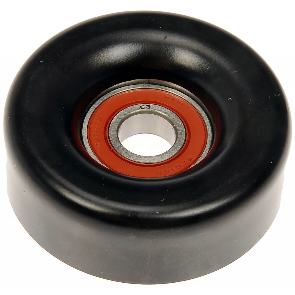 KarParts360 For Chevy Avalanche 2007 2008 Idler Pulley | Steel | Black | Standard Grade | 8MM Inside Diameter | 2.2MM Material Thickness | Replacement For 12562065, 12565372