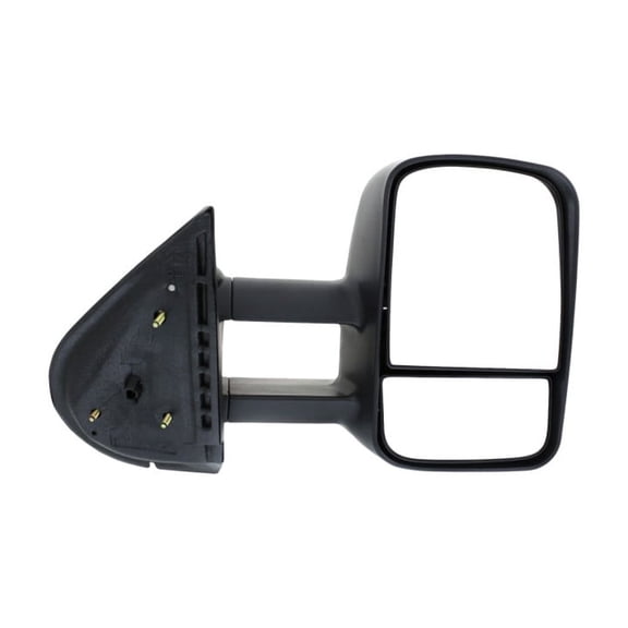 KarParts360 For Chevy Avalanche 2007-2013 Door Mirror Passenger Side | Manual Glass Non-Heated | Foldaway | Textured Black | Dual Lens | Extendable Towing Mirror | Replacement For GM1321337 | 2086209