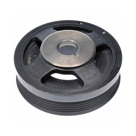 KarParts360 For Chevy Aveo 2010-2018 Harmonic Balancer | Black Color | Serpentine Drive Belt Type | Keyway Type | 1 Mounting Hole | Replacement For 1261082Z10, 25193475