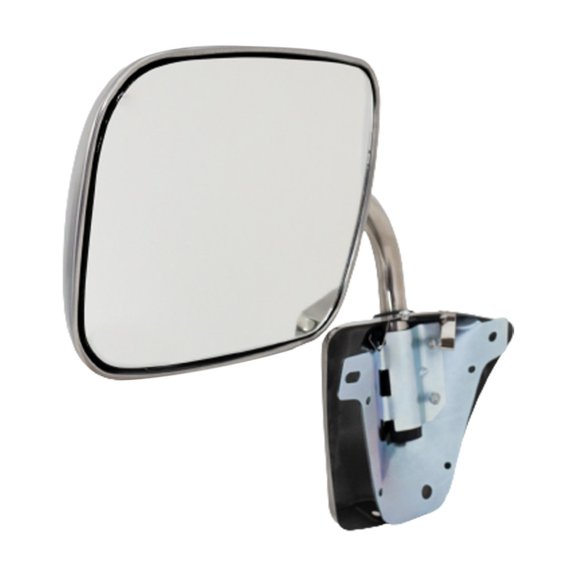 KarParts360 For Chevy Blazer 1990 1991 Door Mirror Driver OR Passenger Side | Single Piece | Chrome | Flat | Manual | Foldaway | Non-Heated | Replacement For GM1320103 | 996220