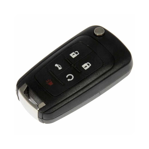 KarParts360 For Chevy Camaro 2010 11 12 13 14 2015 Keyless Remote Case Repair | Plastic/Rubber/Metal | Black | Lock/Unlock/Trunk/Remote Start/Panic Button Functions | 5 Buttons | 13504199, 23335584
