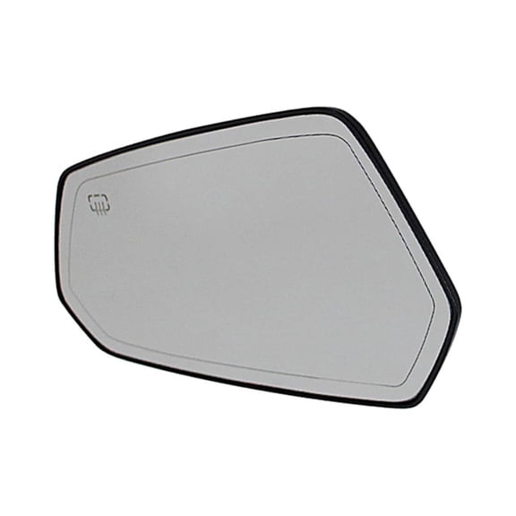 KarParts360 For Chevy Camaro 2011 12 13 14 2015 Door Mirror Glass | Plastic | Clear | Clip On | Heated | Rectangular | With Backing Plate | Replacement For 92235874
