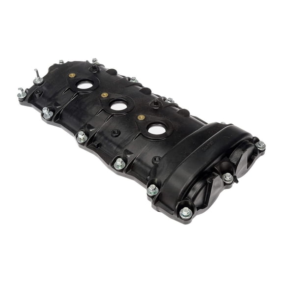 KarParts360 For Chevy Camaro/Captiva Sport 2011 12 13 14 2015 Engine Valve Cover | Plastic | Black | DOHC Cylinder Head Type | 2.7 Millimeters Material Thickness | Replacement For 12583385, 12591201