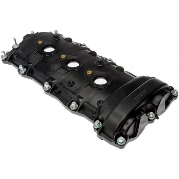 KarParts360 For Chevy Captiva Sport 2008-2015 Valve Cover | Plastic | Black | DOHC Cylinder Head Type | With Grommets Included | 2.7 Millimeters Material Thickness | 12583385, 12591201