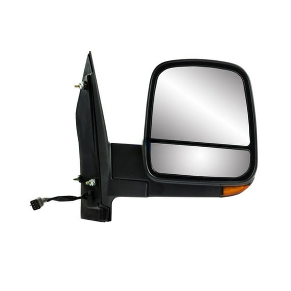 KarParts360 For Chevy City Express/Express Cargo 2008-2020 Door Mirror Passenger Side | Textured Black | Power | Foldaway | Heated | Dual Lens | Non-Towing Mirror | With Blind Spot Glass | GM1321397