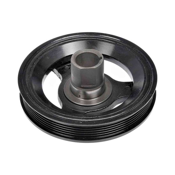 KarParts360 For Chevy Cobalt 2005 2006 2007 Harmonic Balancer Assembly | Cast Iron | Black | Serpentine Drive Belt | Keyway Type | 60.2MM Depth | Replacement For 12583151, 12623796
