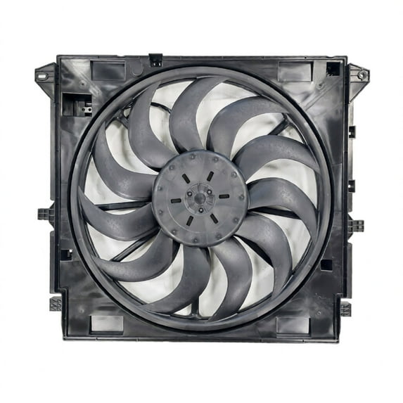 KarParts360 For Chevy Colorado 2021 2022 Radiator and Condenser Fan | 3.6 Liter | Single Fan | Male Connector | With Brushless Motor | Replacement For GM3115341 | 84530770, 84909353