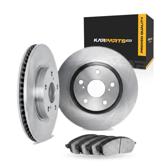 KarParts360 For Chevy Corvette 1990 91 92 93 1994 Brake Rotor Set Front | Cast Iron | Excluded Calipers | Vented Rotor | 139.7 Millimeters / 5.50 Inches Bolt Circle | 5 Lug