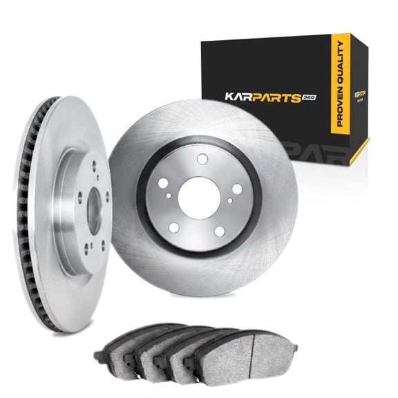 KarParts360 For Chevy Corvette 1990 91 92 93 1994 Brake Set Front | Cast Iron | Vented Rotor | Plain Rotor Style | 139.7 Millimeters / 5.50 Inches Bolt Circle | 5 Lug