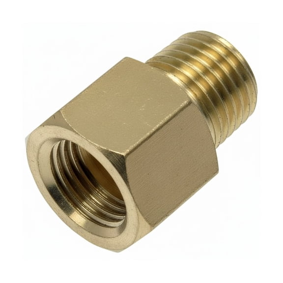 KarParts360 For Chevy Corvette 1994 1995 1996 Transmission Oil Cooler Line Connector | Brass Material | Male Thread End 1 | Female Thread End 2 | Straight Fitting Angle | For 8637742, 8-08637-742-0