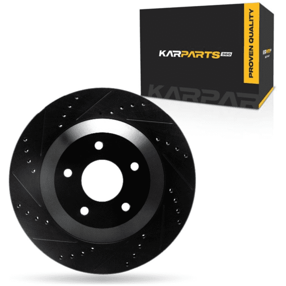 KarParts360 For Chevy Corvette 1997-2004 Brake Rotor Front, Passenger Side | Cast Iron | Black Finish | 30.3 Millimeters/1.19 Inches Discard Thickness | 325 Millimeters/12.80 Inches Outside Diameter