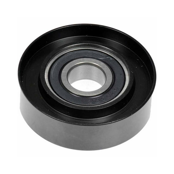 KarParts360 For Chevy Corvette 2005 2006 2007 2008 Idler Pulley | Steel | Serpentine Belt Type | Black Color | 17 Millimeters Inside Diameter | 12 Millimeters Pulley Bearing Width | 12557334, 1255733