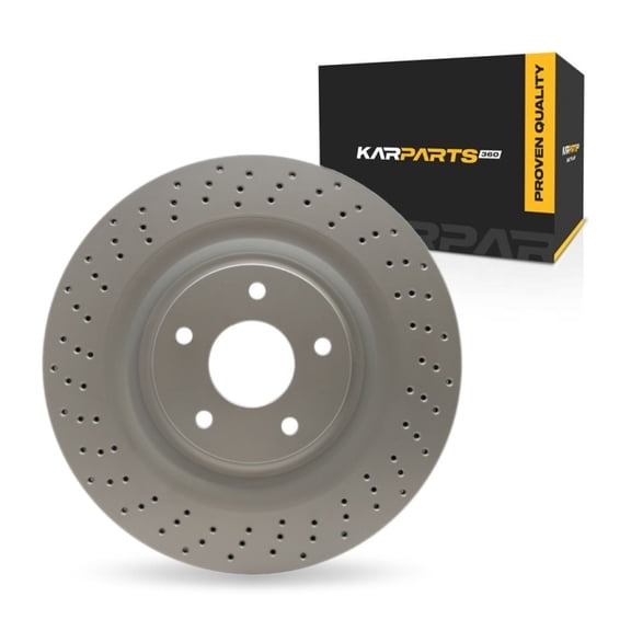 KarParts360 For Chevy Corvette 2006-2013 Brake Rotor | Coated | 30 Millimeters / 1.18 Inches Discard Thickness | 355 Millimeters / 13.98 Inches Outside Diameter | 5 Stud/Lug Hole
