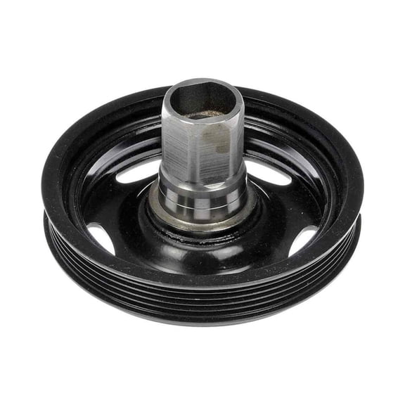 KarParts360 For Chevy Cruze 2011 12 13 14 2015 Harmonic Balancer Assembly | Cast Iron | Black | Serpentine Drive Belt | 76.5MM Depth | 25.02MM Inside Diameter | Replacement For 25199420, 55574771