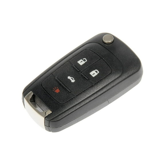 KarParts360 For Chevy Cruze 2011 12 13 14 2015 Keyless Remote Case Repair | Plastic/Metal/Rubber Material | Black | Lock/Unlock/Trunk/Panic Button Functions | 4 Buttons | Replacement For 23335583