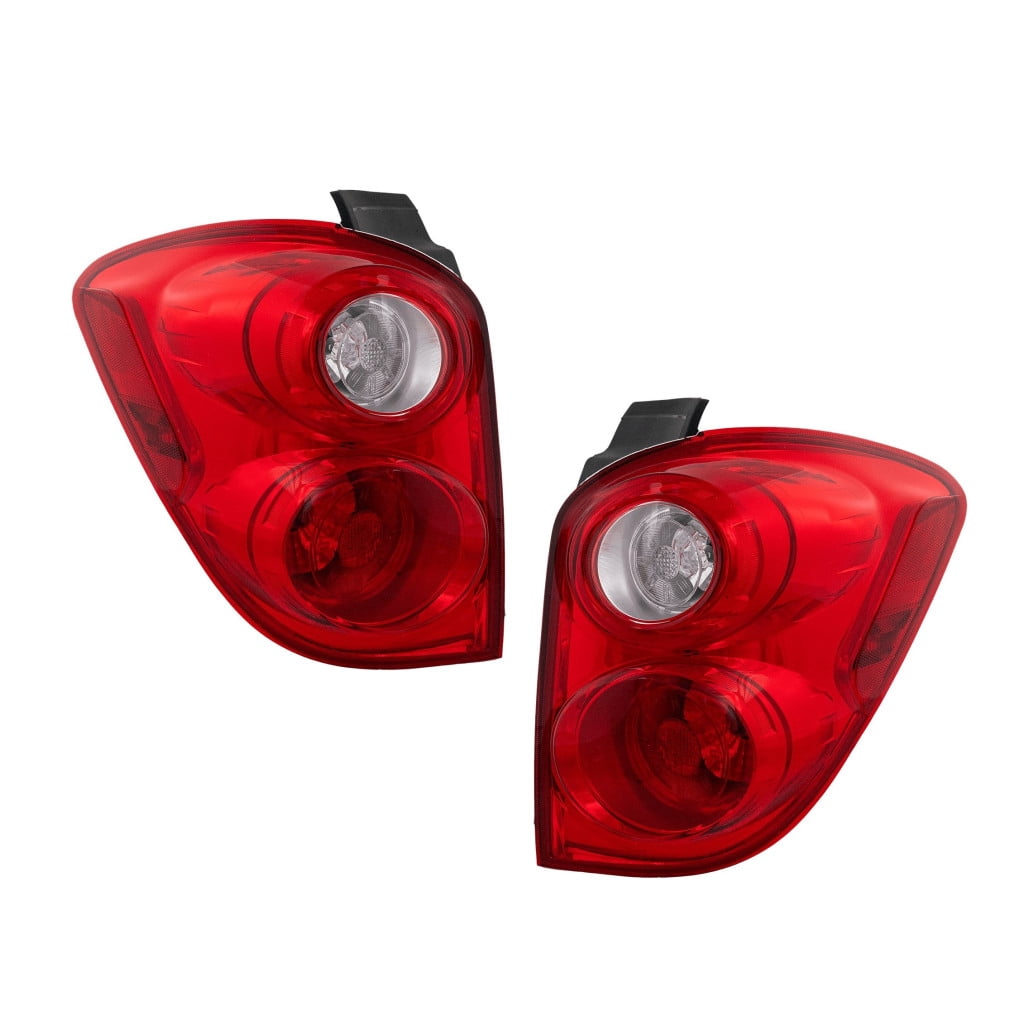 KarParts360 For Chevy Equinox 2010 11 12 13 14 2015 Tail Light Driver & Passenger Side | Pair CAPA | Chrome Red/Clear lens | GM2800242, GM2800242C, GM2801242, GM2801242C | 23267748, 22759317