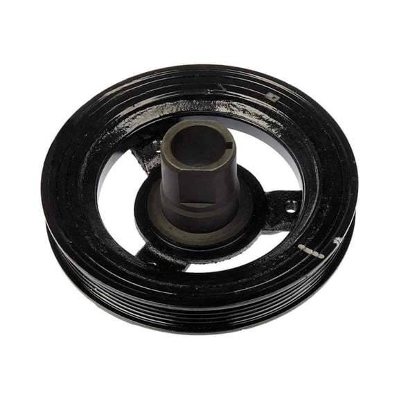 KarParts360 For Chevy Equinox 2010-2017 Harmonic Balancer | Black Color | Serpentine Drive Belt Type | Keyway Type | 60 Millimeters Depth | Replacement For 12623793, 12787628