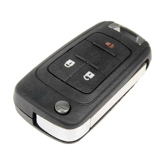 KarParts360 For Chevy Equinox 2010-2017 Keyless Remote Case Repair | Plastic, Rubber, Metal | Black | Unlock, Lock, Panic Button Functions | 3 Buttons | Replacement For 20873621