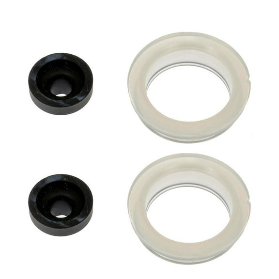 KarParts360 For Chevy Express 2500/4500/3500 2014-2020 Washer Pump Grommets | EPDM, TPU | Clear, Black | Clip-On Attachment | 9.4 Millimeters, 11.9 Millimeters Overall Length