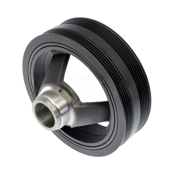 KarParts360 For Chevy Express Cargo 2011 12 13 14 2015 Harmonic Balancer | Black Color | Serpentine Drive Belt Type | 1 Mounting Hole | Replacement For 12553112, 12576652