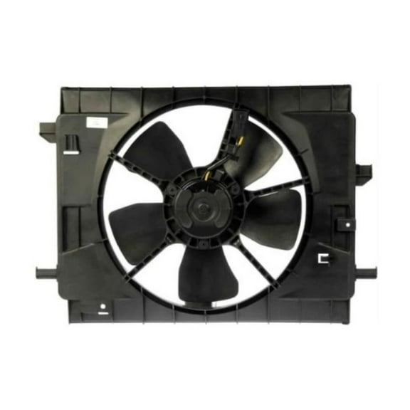 KarParts360 For Chevy HHR 2006 07 08 09 10 2011 Radiator Fan | Plastic Blade | Brushed Motor Type | Black Shroud | Plastic Shroud | Male Connector | 1 Connector | Replacement For 15817306, 22728111
