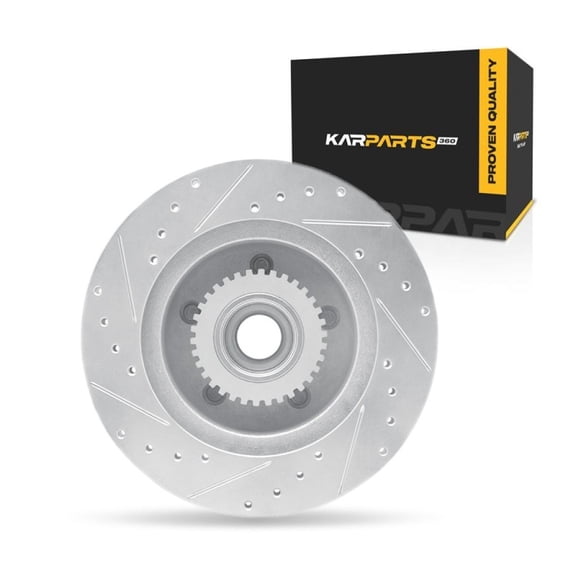 KarParts360 For Chevy Impala 1994 1995 1996 Disc Brake Rotor | Silver | 24.5 Millimeters / 0.96 Inches Discard Thickness | 301 Millimeters / 11.85 Inches Outside Diameter | 5 Stud/Lug Hole